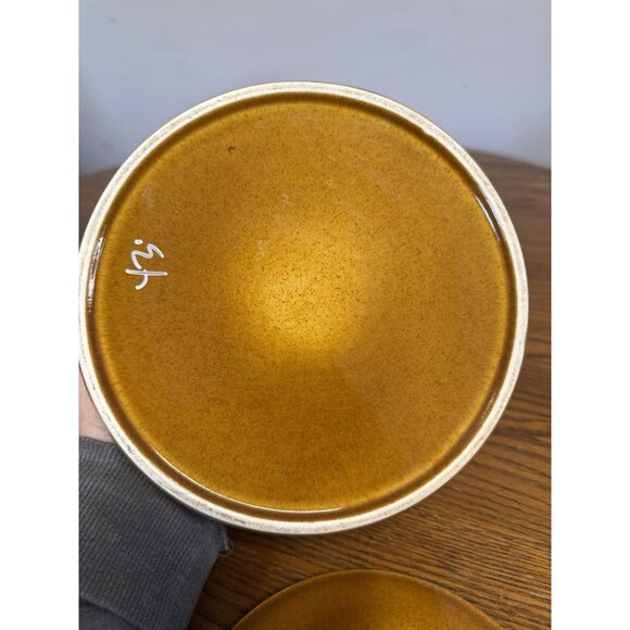 Vintage MCM Homer Laughlin Sheffield Granada Gold Covered Casserole Dish 1970 - Picture 5 of 5